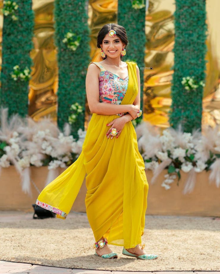 Best haldi dress for brides
