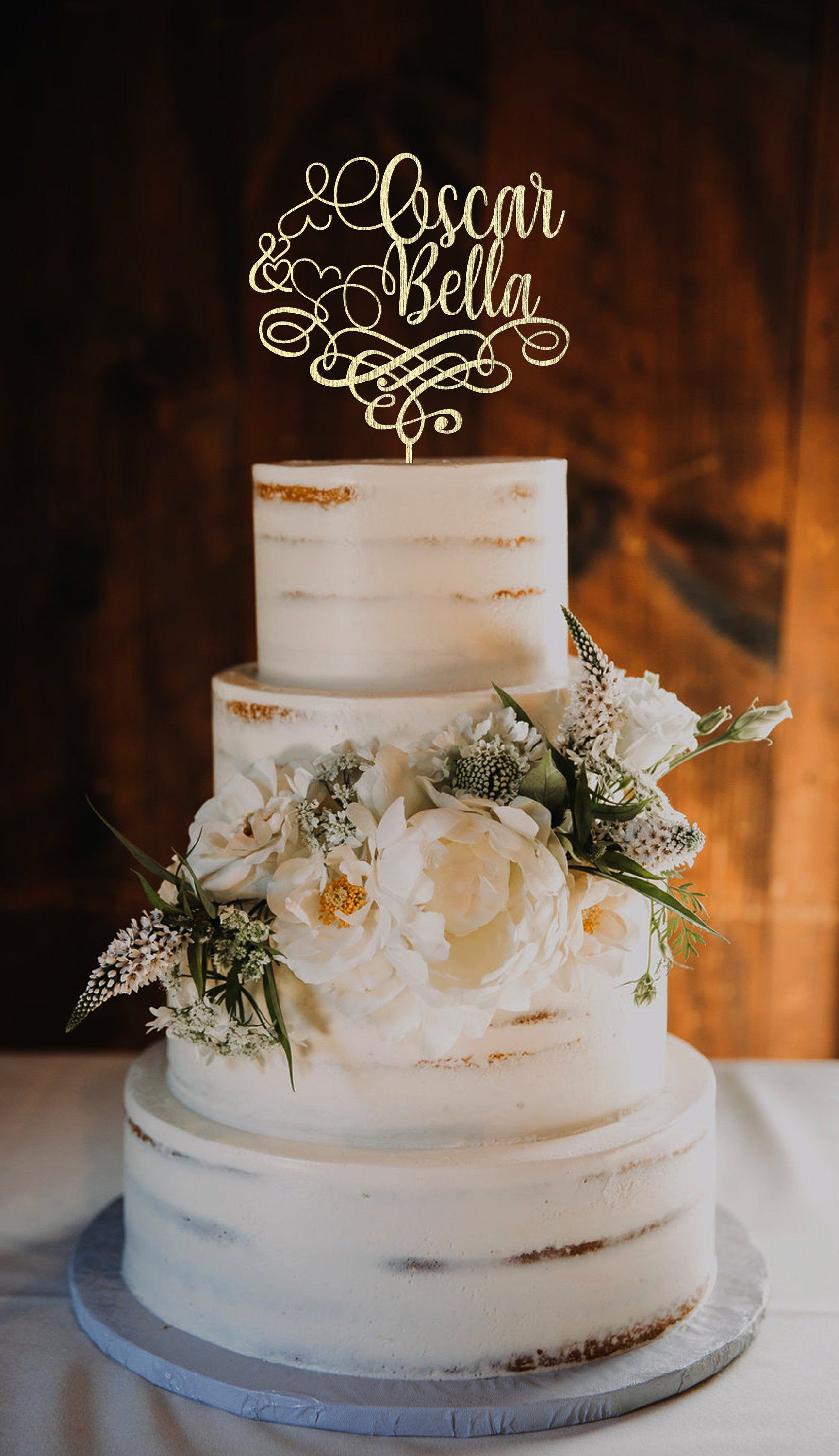 Elegant engagement cake - Decorated Cake by asli - CakesDecor