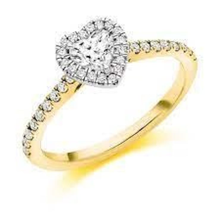 heart shape engagement rings