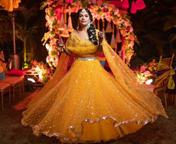 Best haldi dress for brides