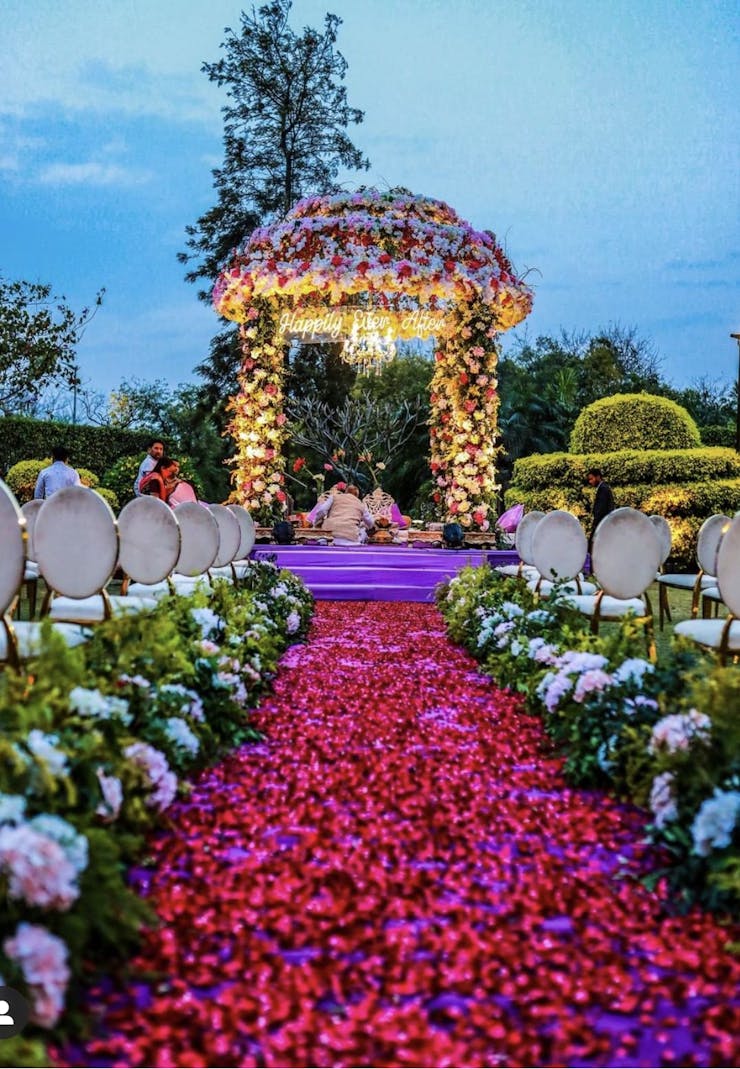 floral wedding entrances