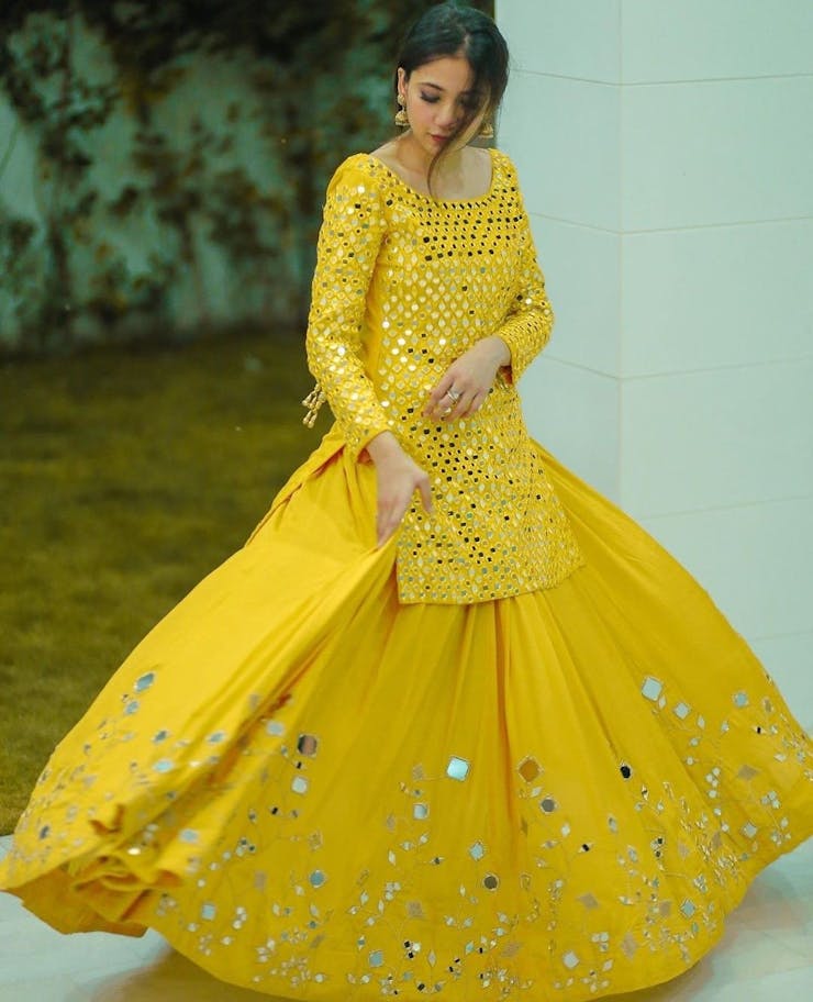 Best haldi dress for brides