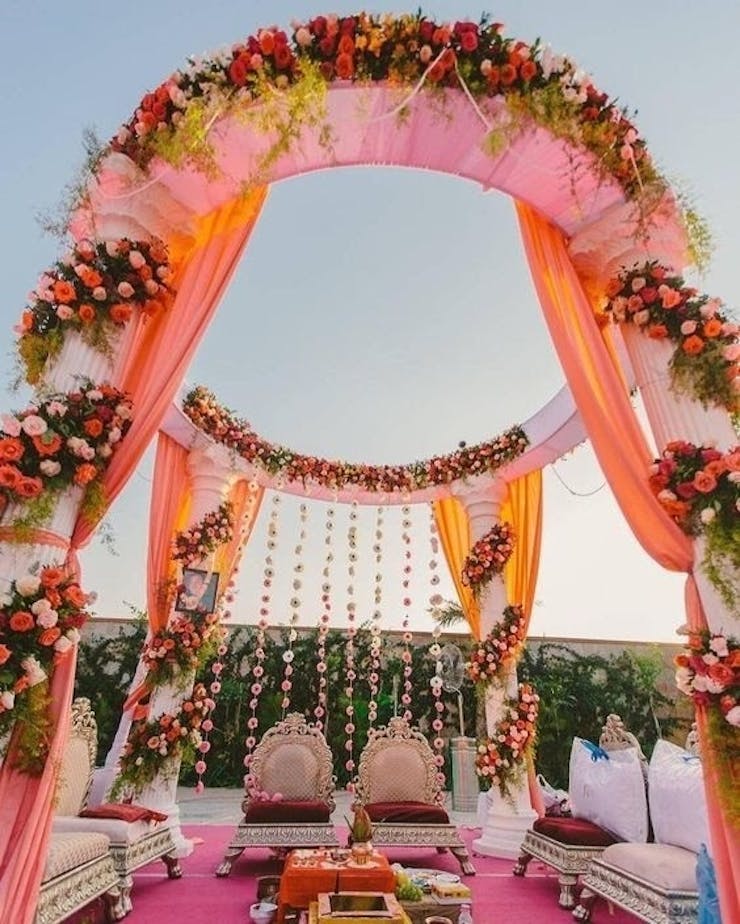 a beautiful wedding mandap