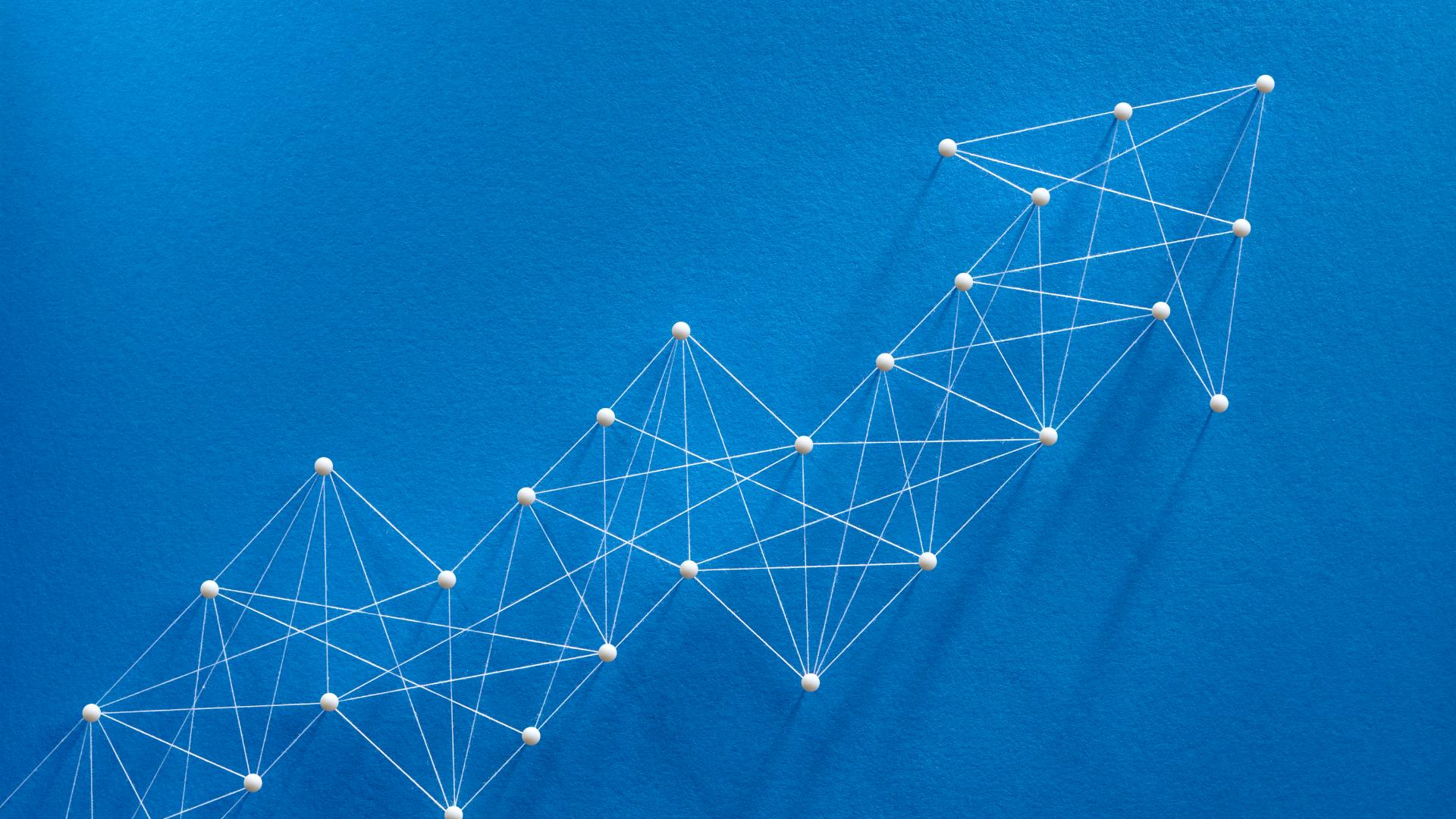 Geometric design of interconnected dots and lines
