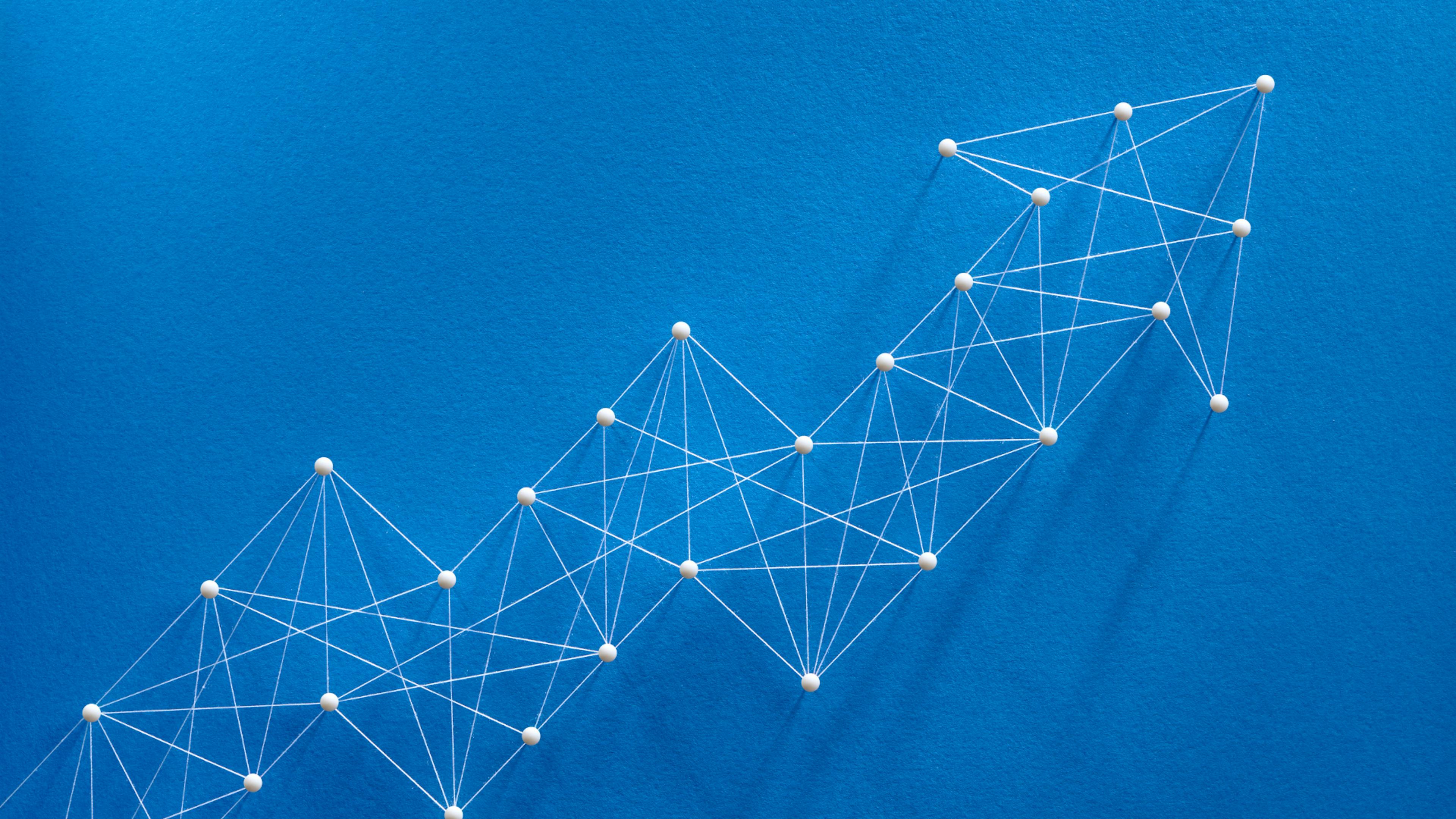 Geometric design of interconnected dots and lines
