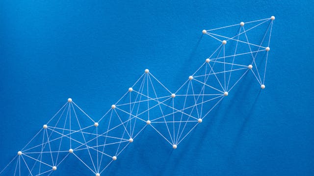 Geometric design of interconnected dots and lines