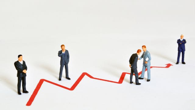 Business people analyzing