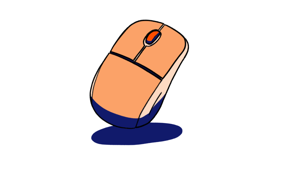 illustration of a computer mouse