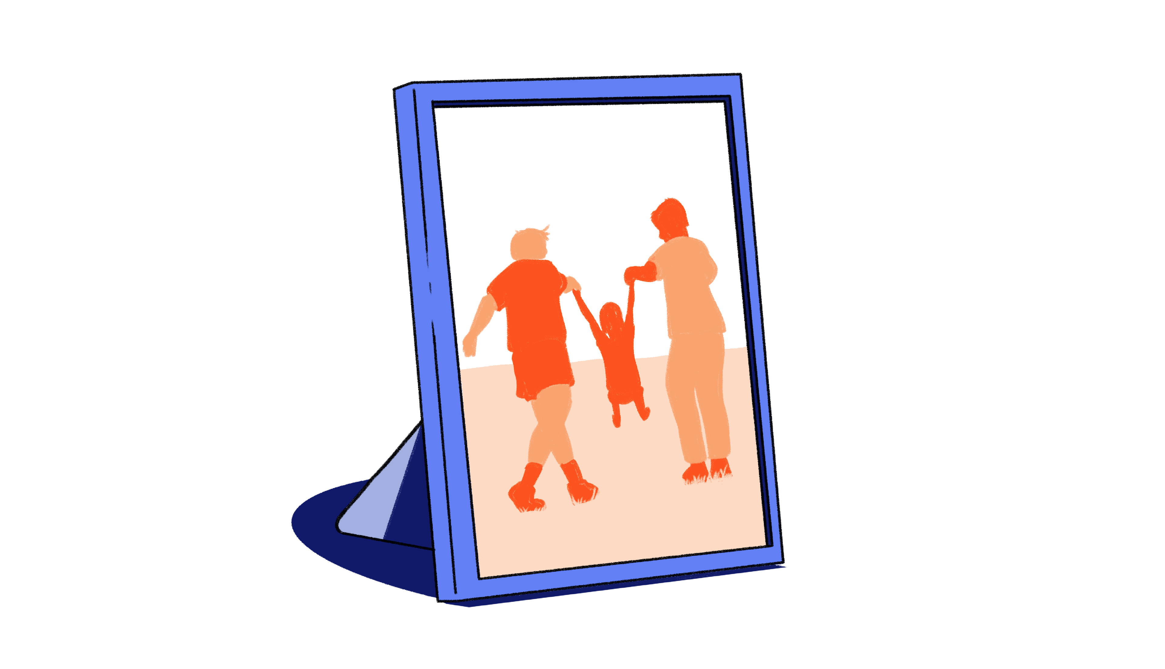 Photo of a child with two parents