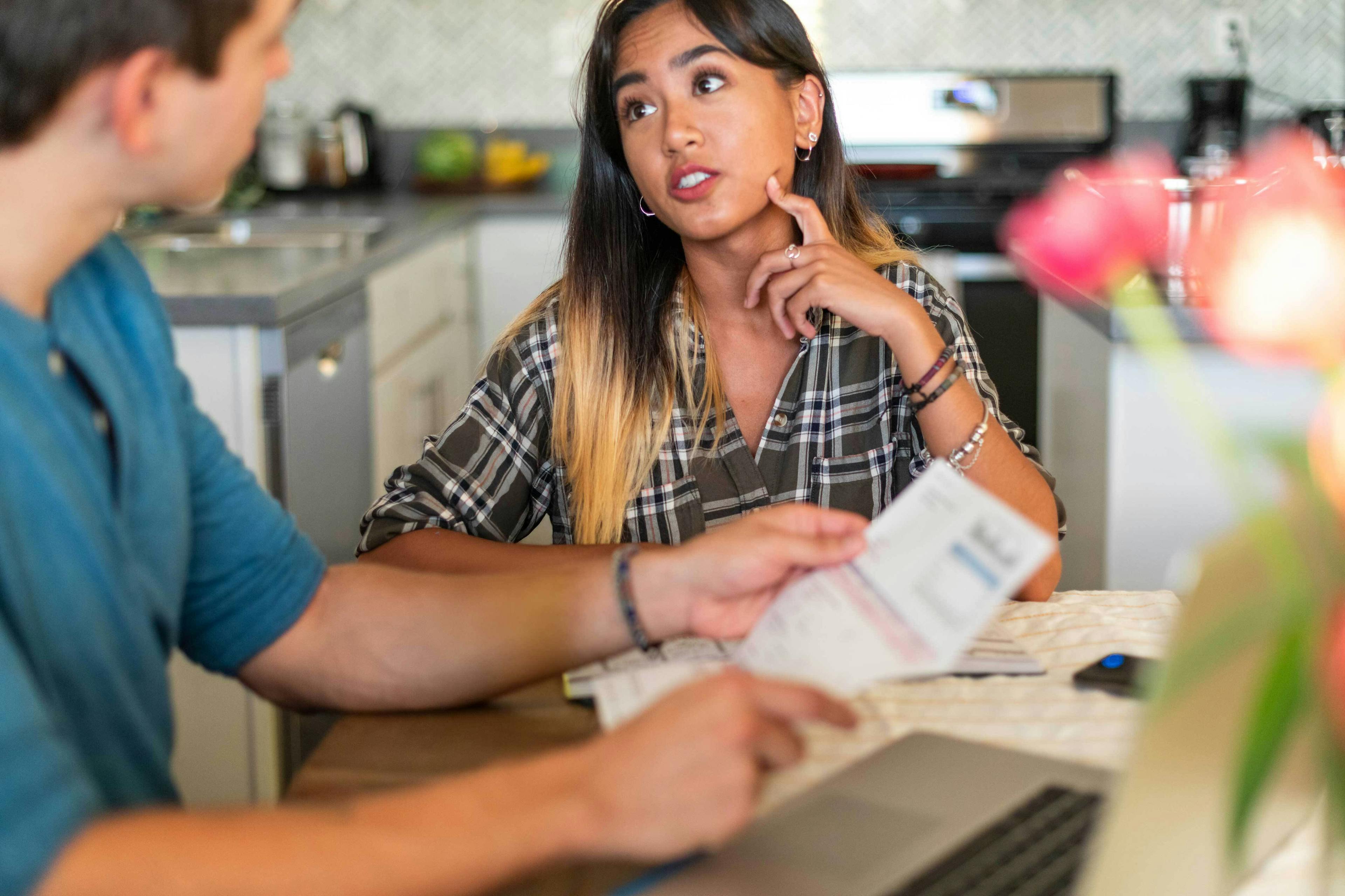 Couple having a conversation