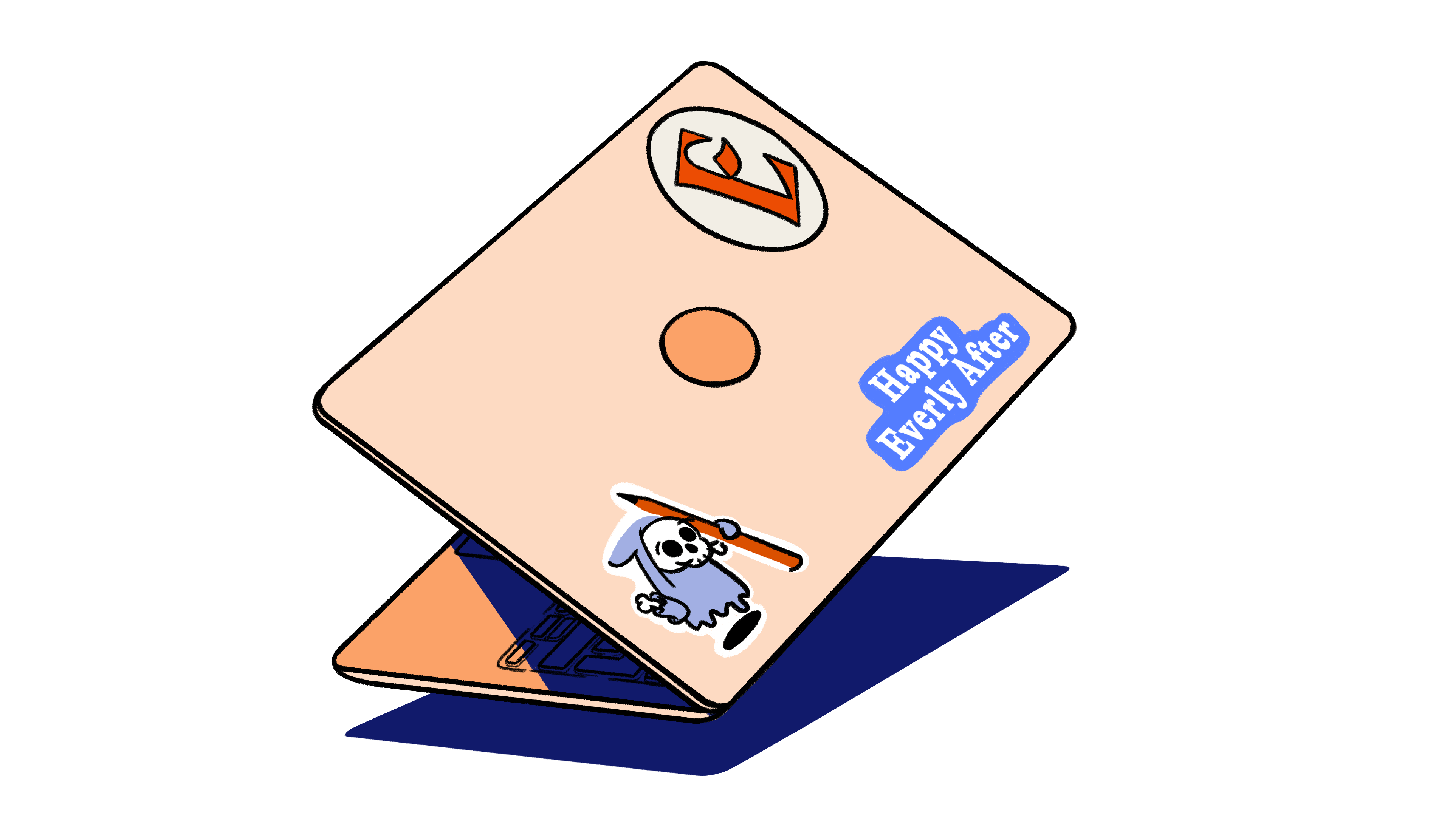 Image of laptop computer representing a branded small business employee