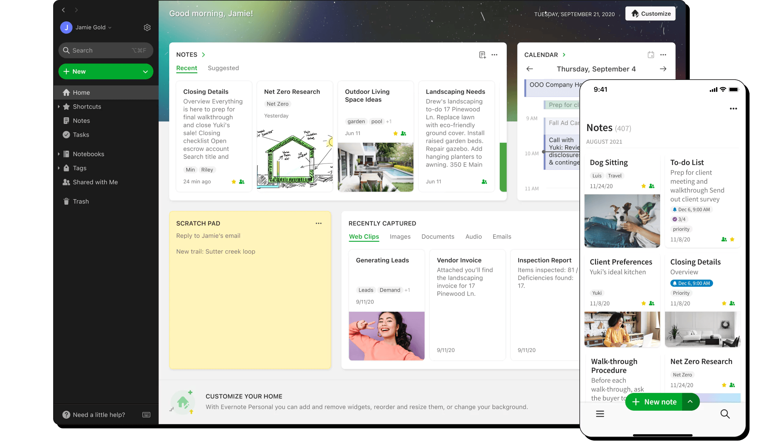 home-widgets hero screen