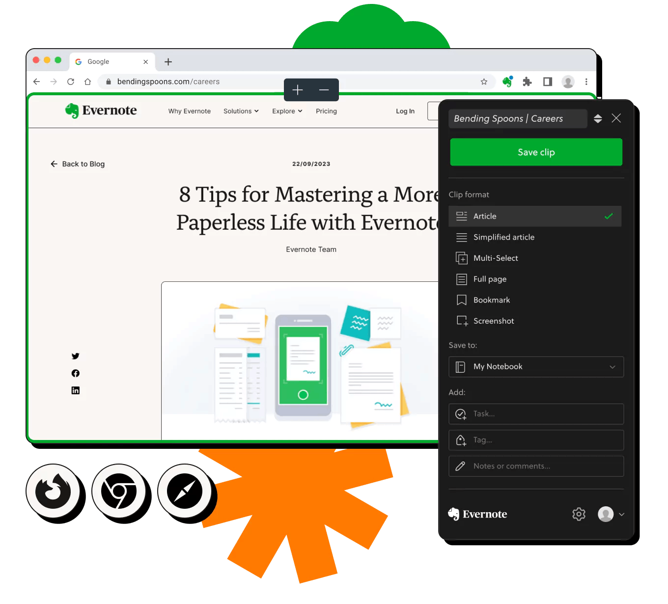 web-clipper-article screen