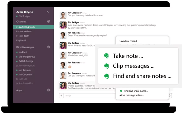 Slack Evernote integration