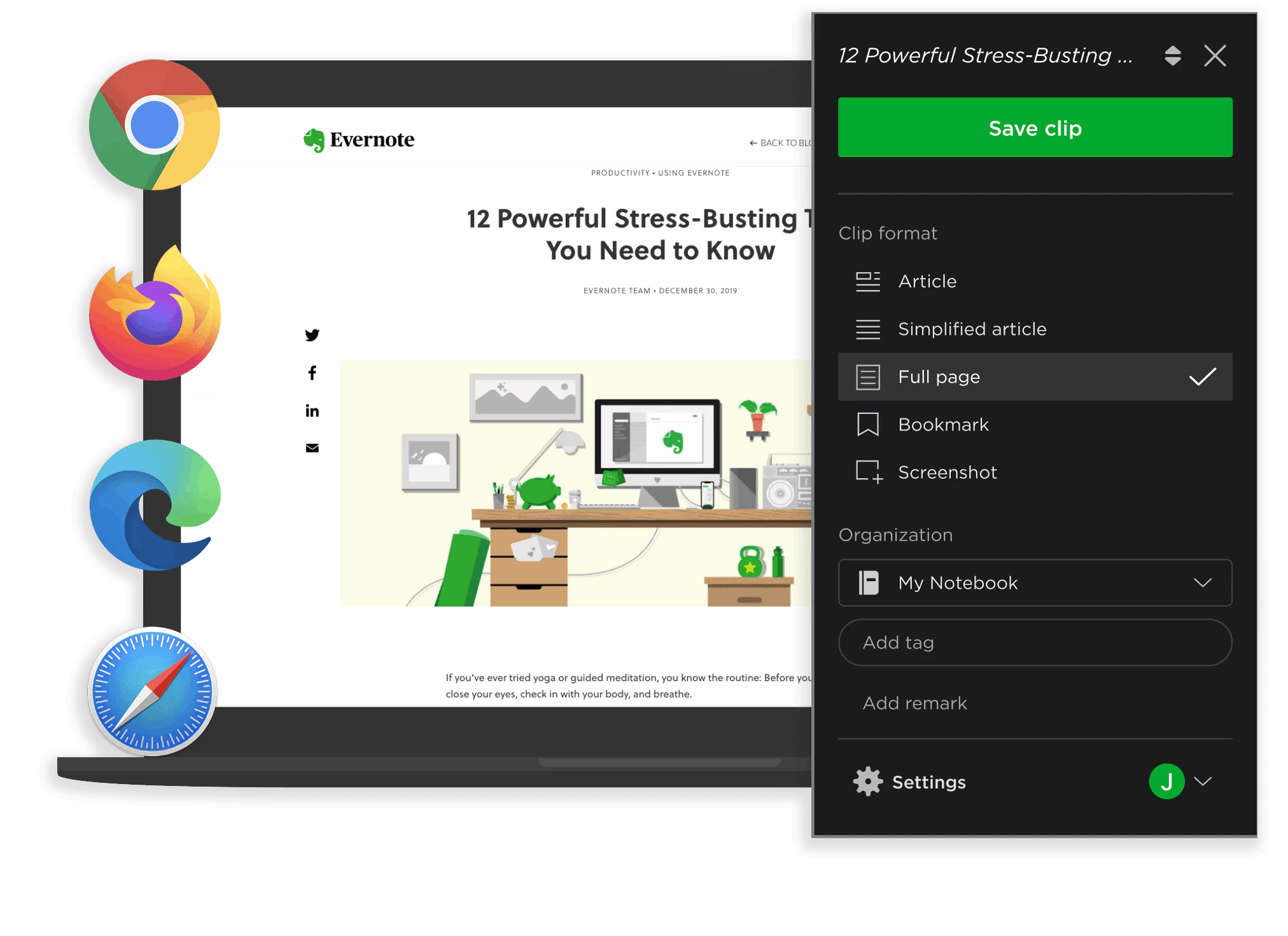 Evernote webclipper showcase