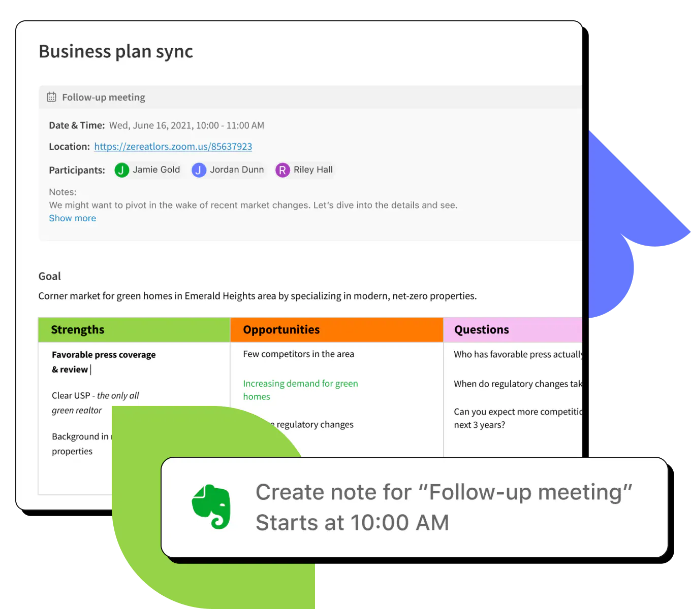 Image 2 for Evernote Meeting Notes Template