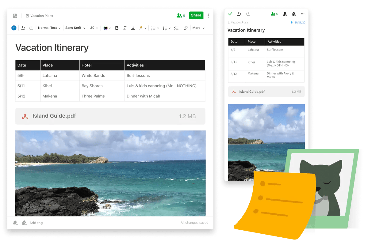 Capture everything with Evernote