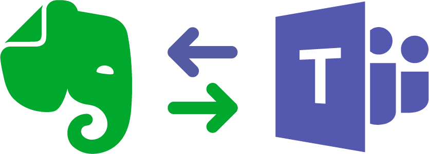 Evernote and Microsoft Teams Logos