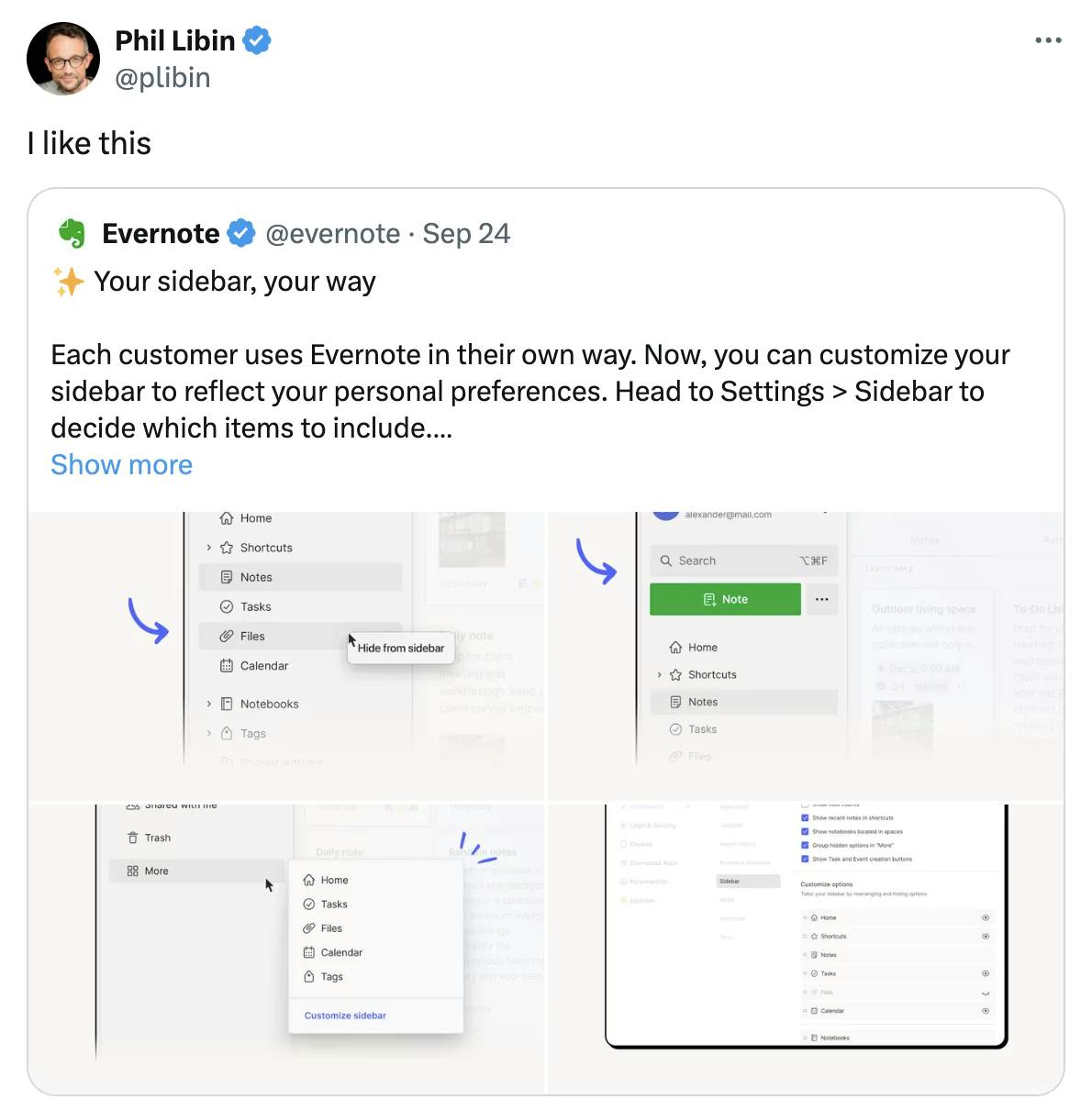 Former Evernote CEO endorses new customizable sidebar