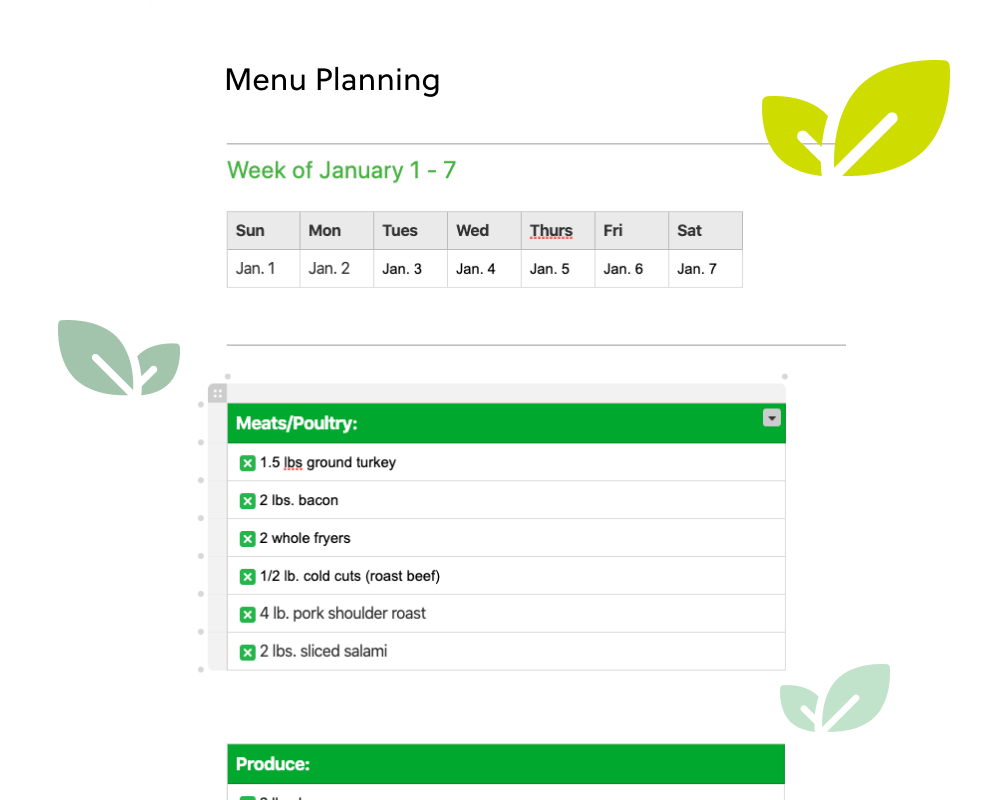 Free Weekly Planner Template Evernote