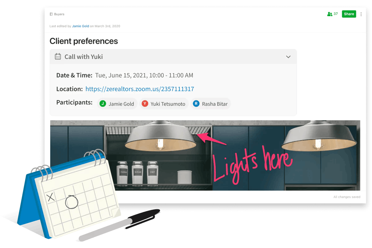 Evernote calendar integration showcase