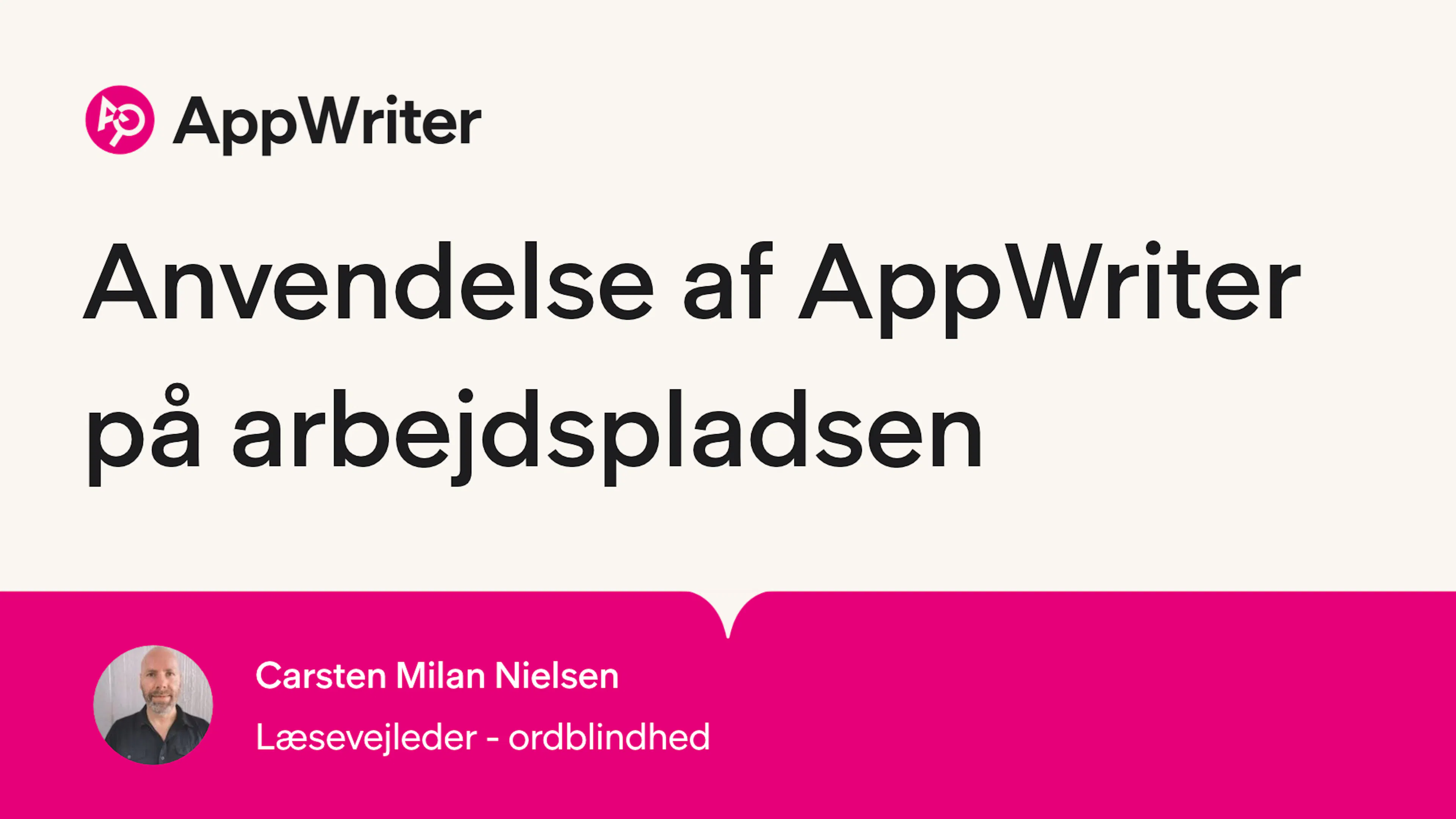 Anvendelse af AppWriter på arbejdspladsen