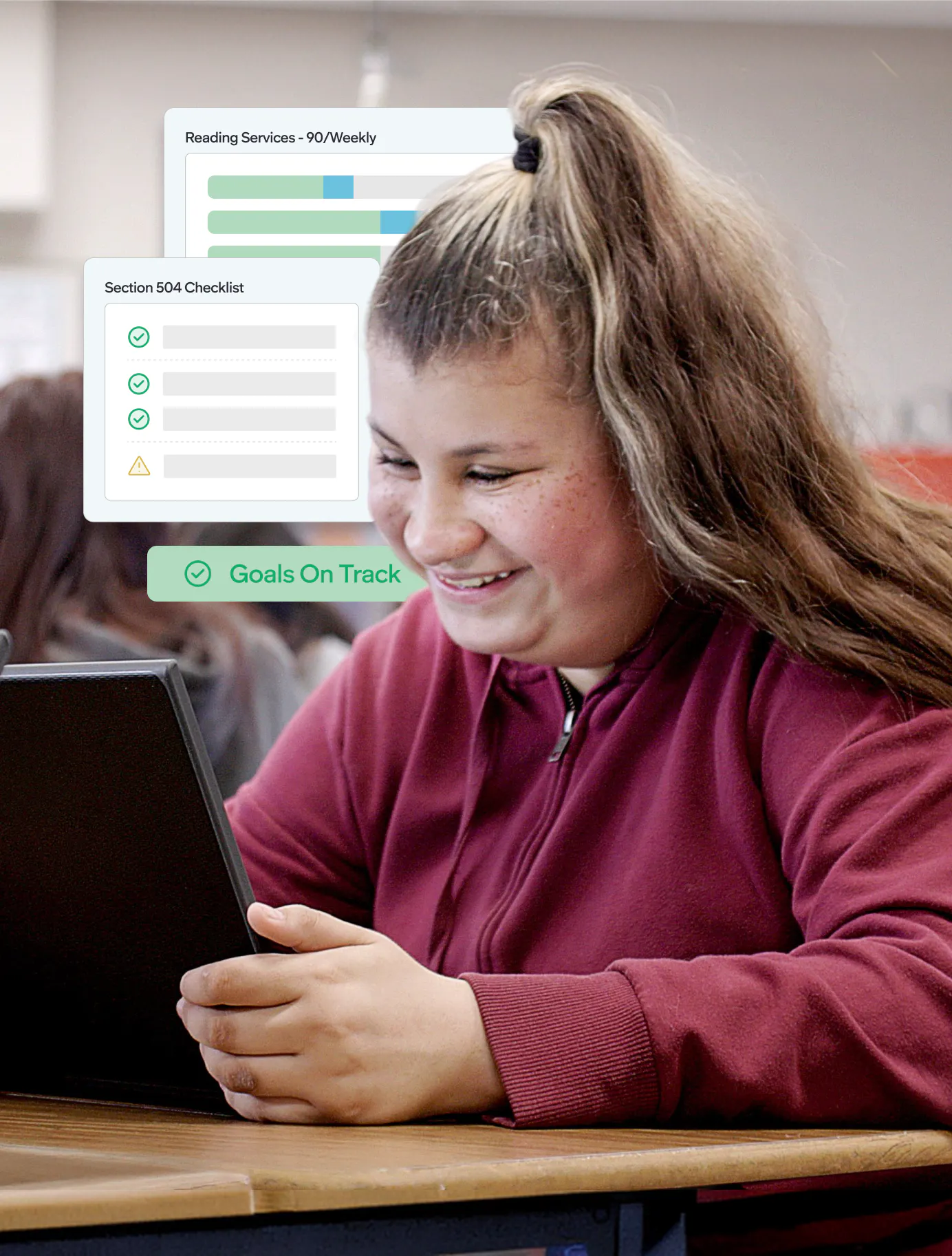 Student using SpedTrack