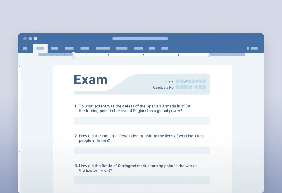 ExamWritePad familiar user interface