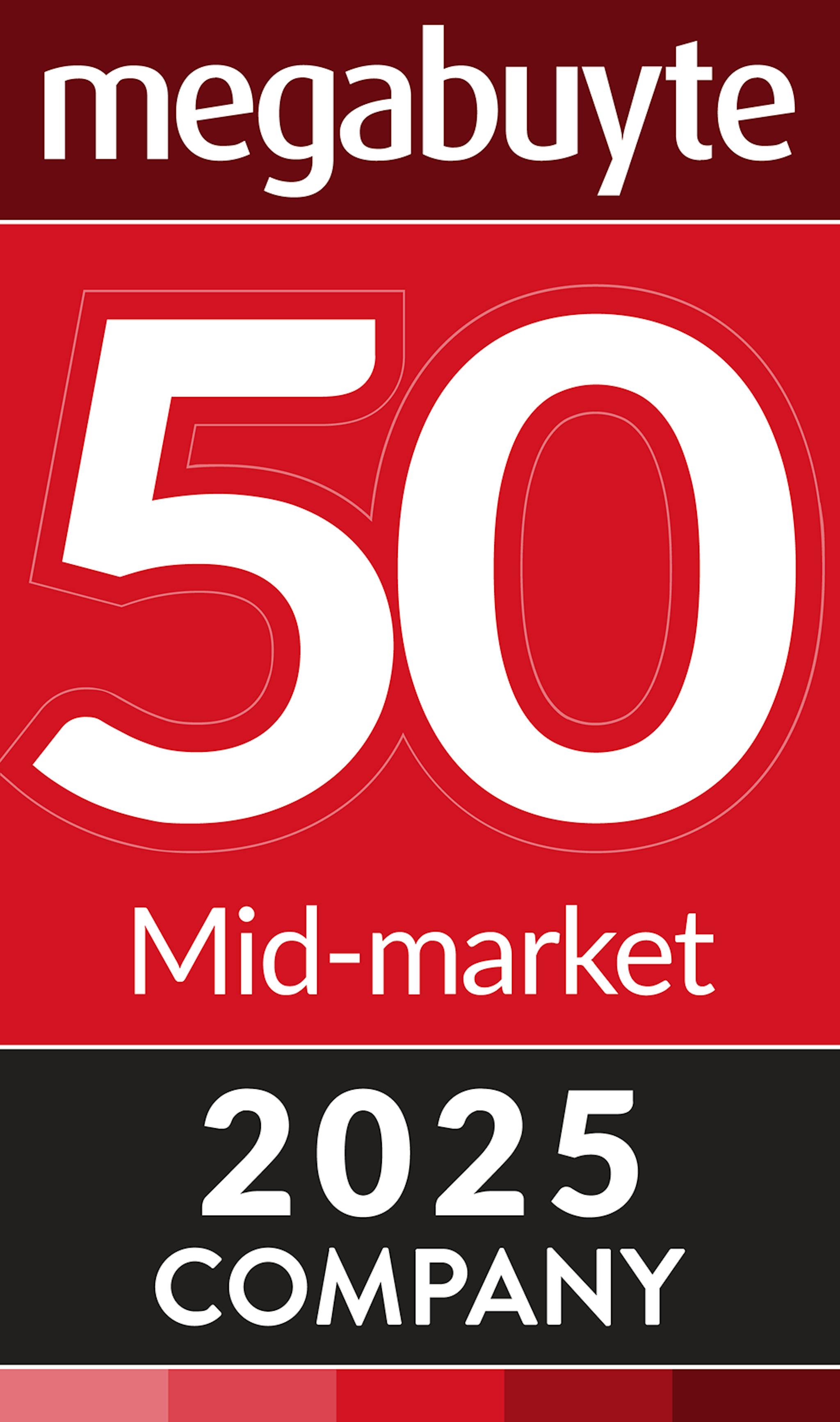 Megabuyte50 2025 award badge