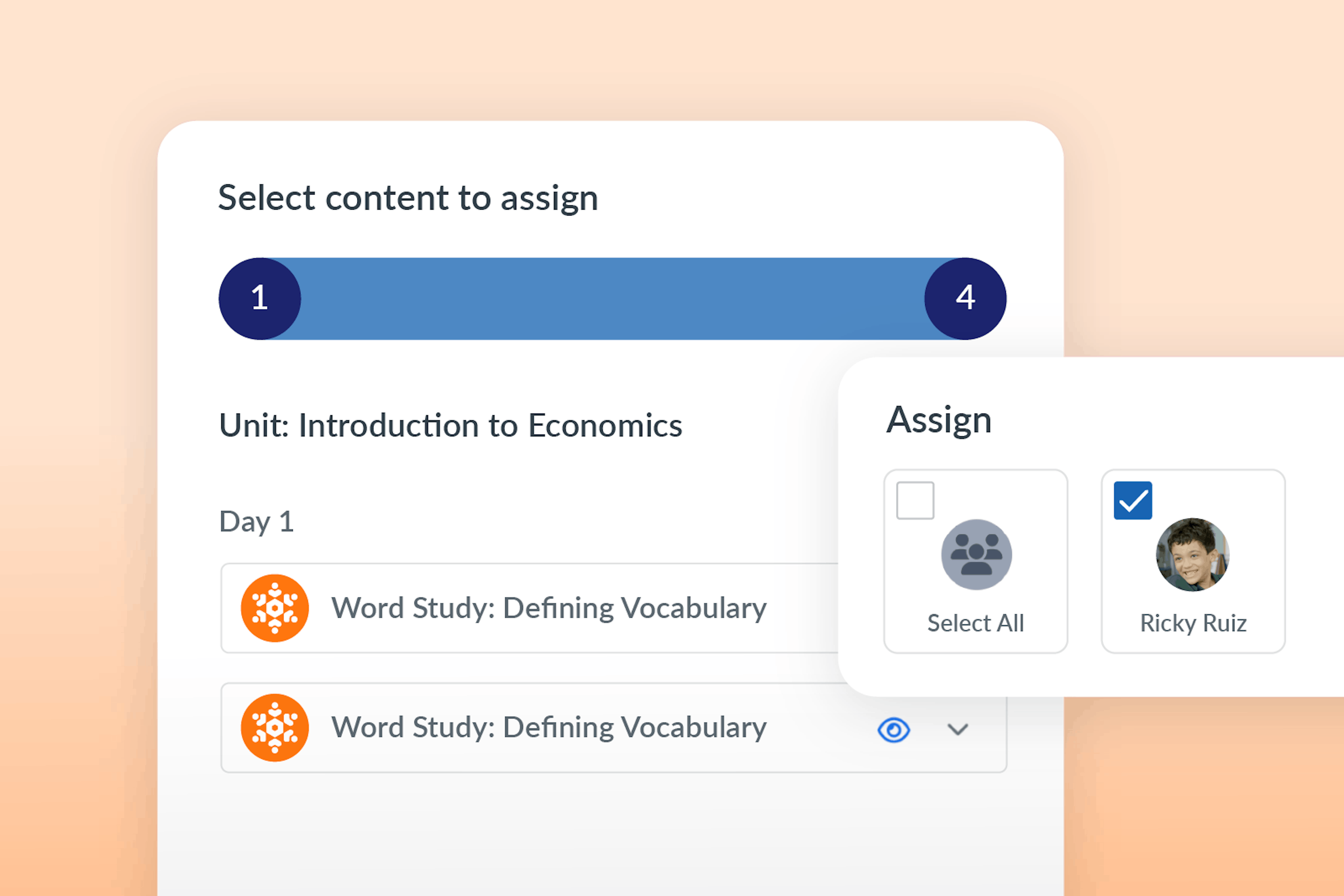 Lesson planning features