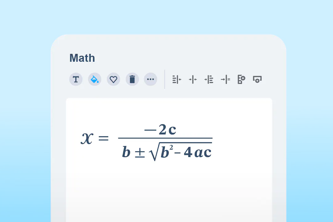 Equation editor in action