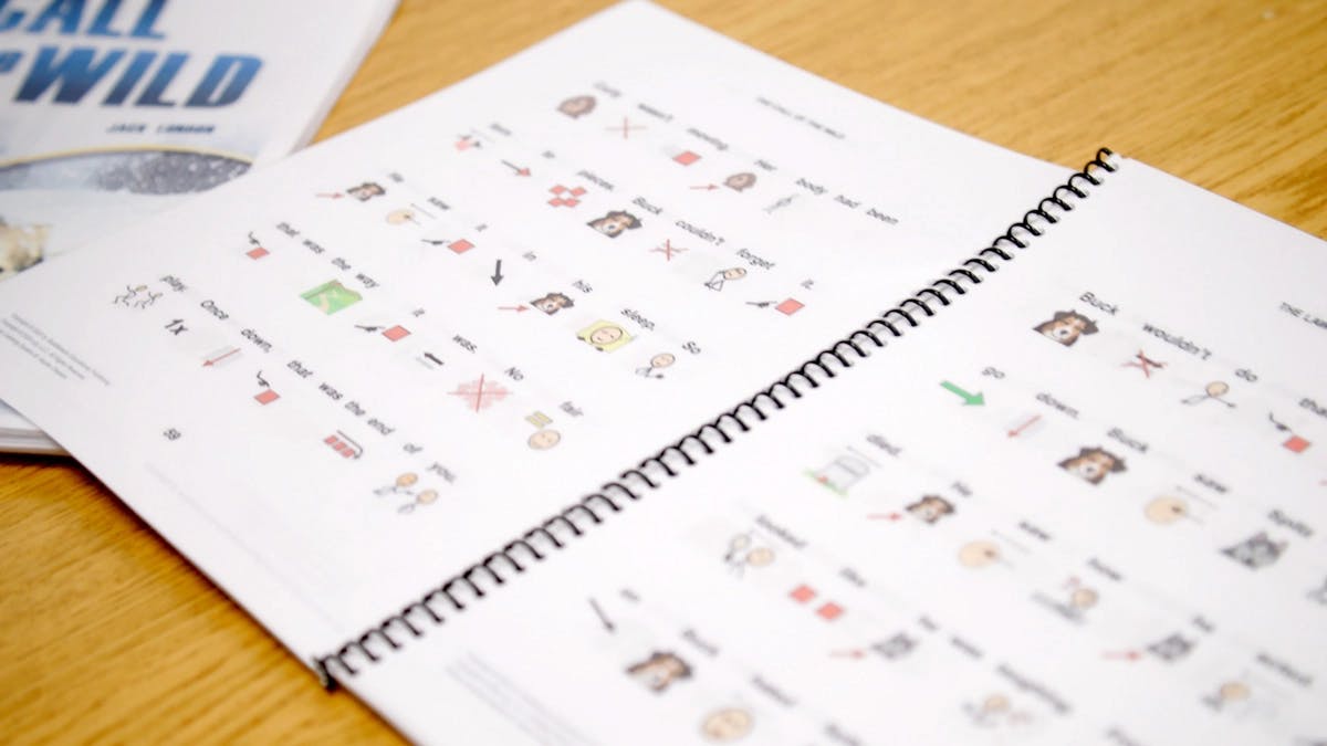 Diverse symbols in a book