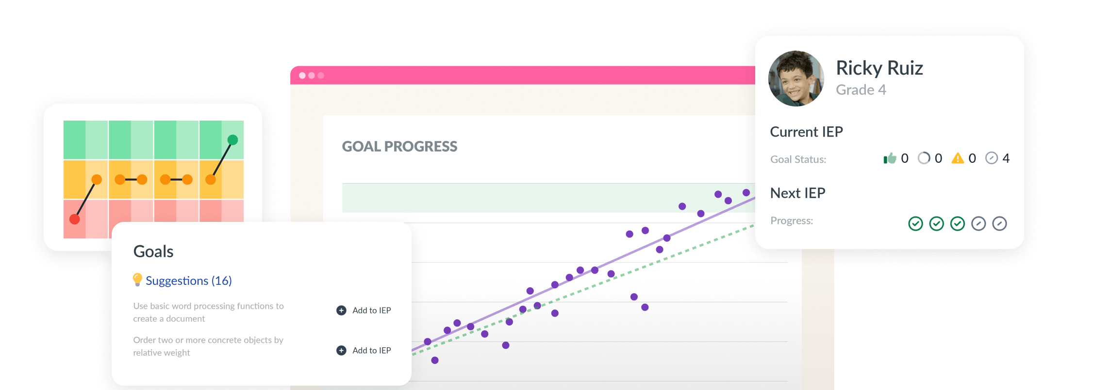 A collage of Polaris user interface