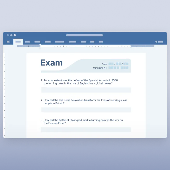 ExamWritePad familiar user interface