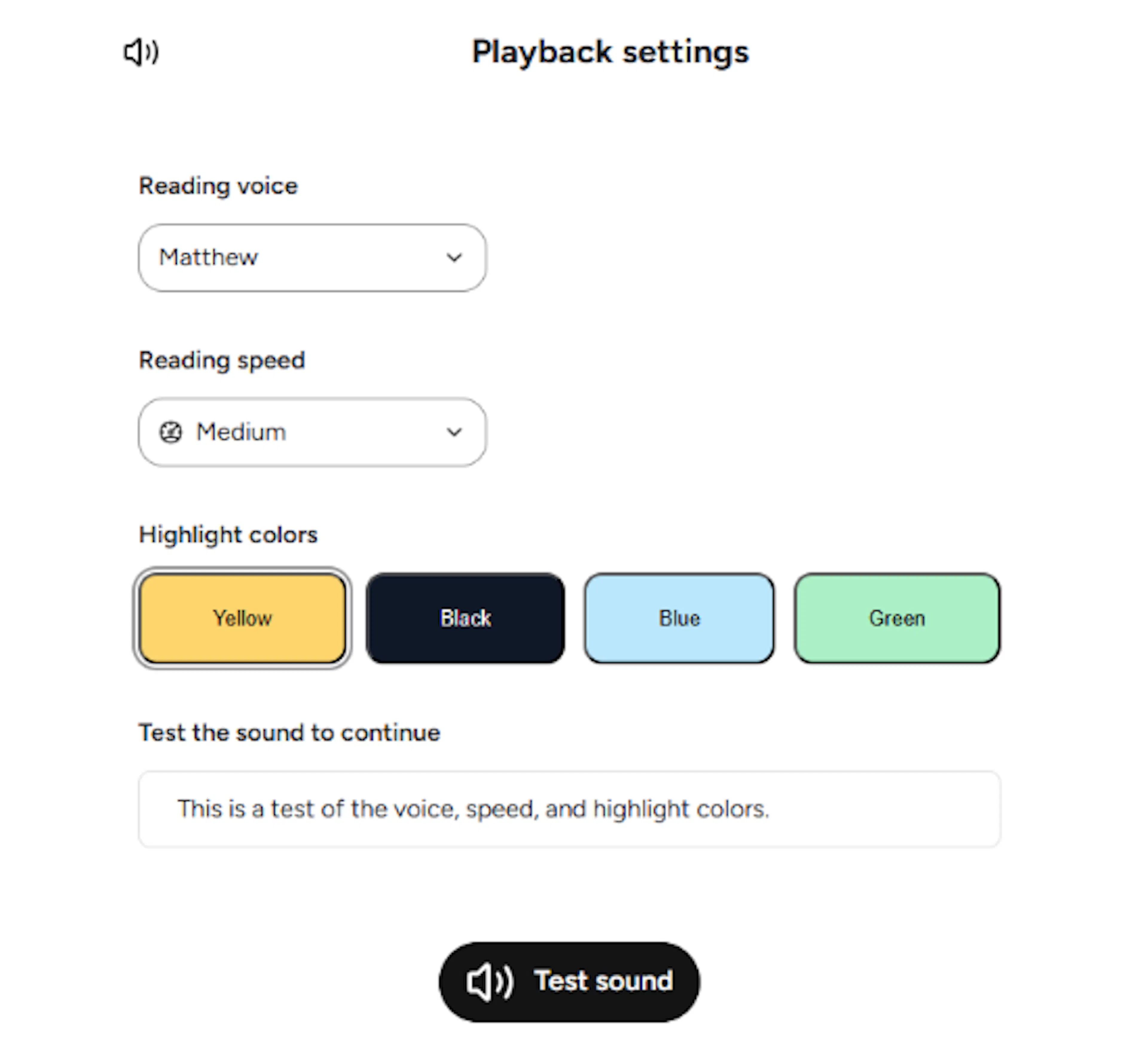 A screenshot of the refreshed StartPar playback settings