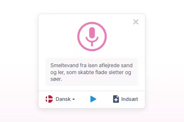 AppWriter Tale-til-tekst
