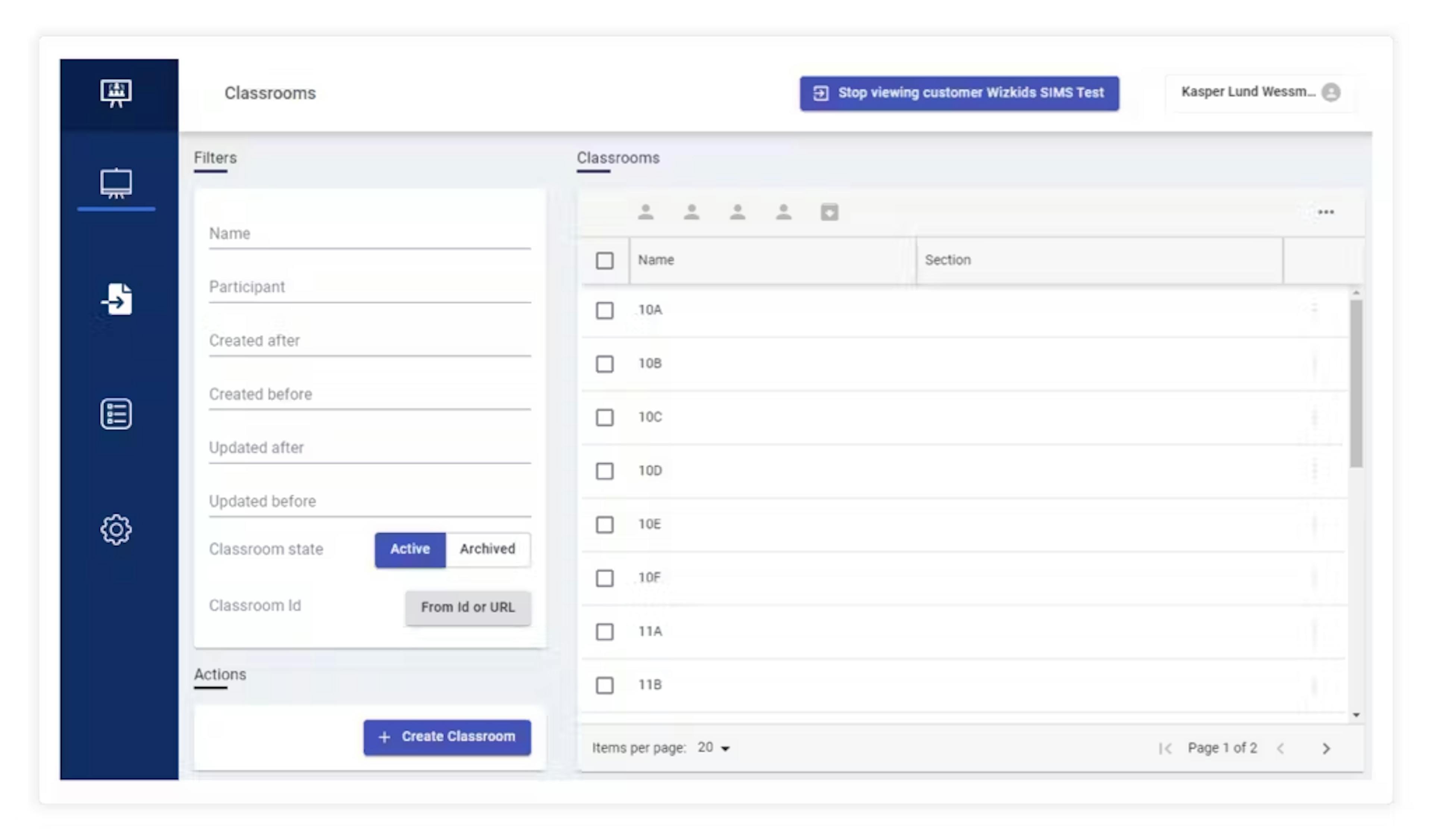 Classroom Manager medlemsstyring
