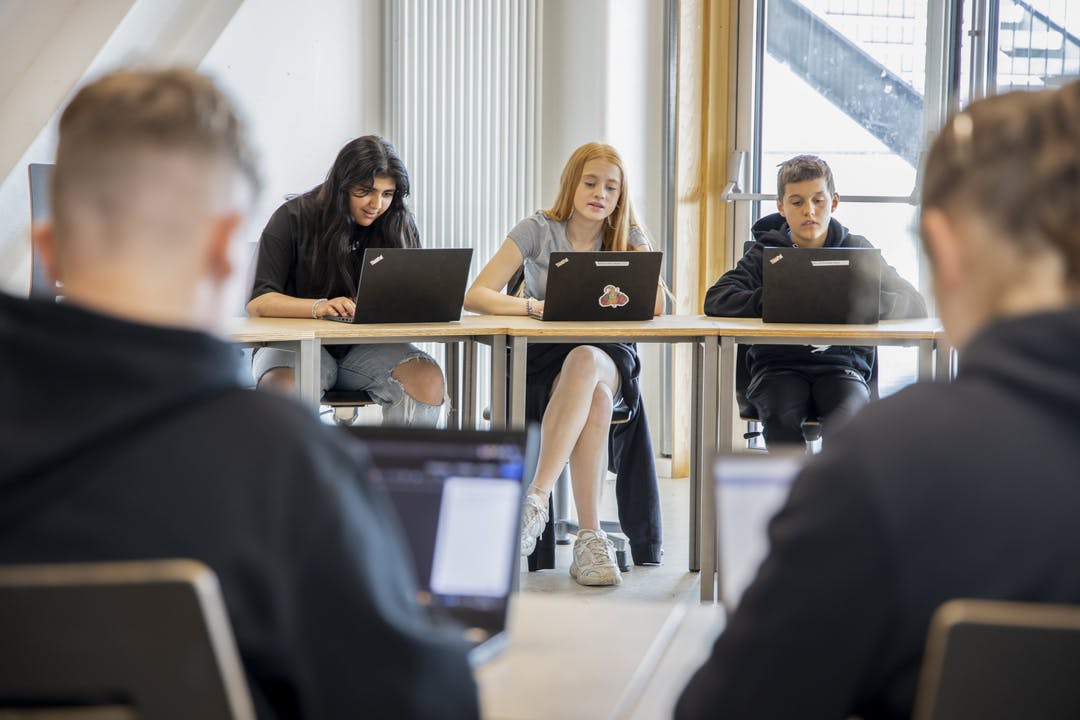 Klasseværelse af elever