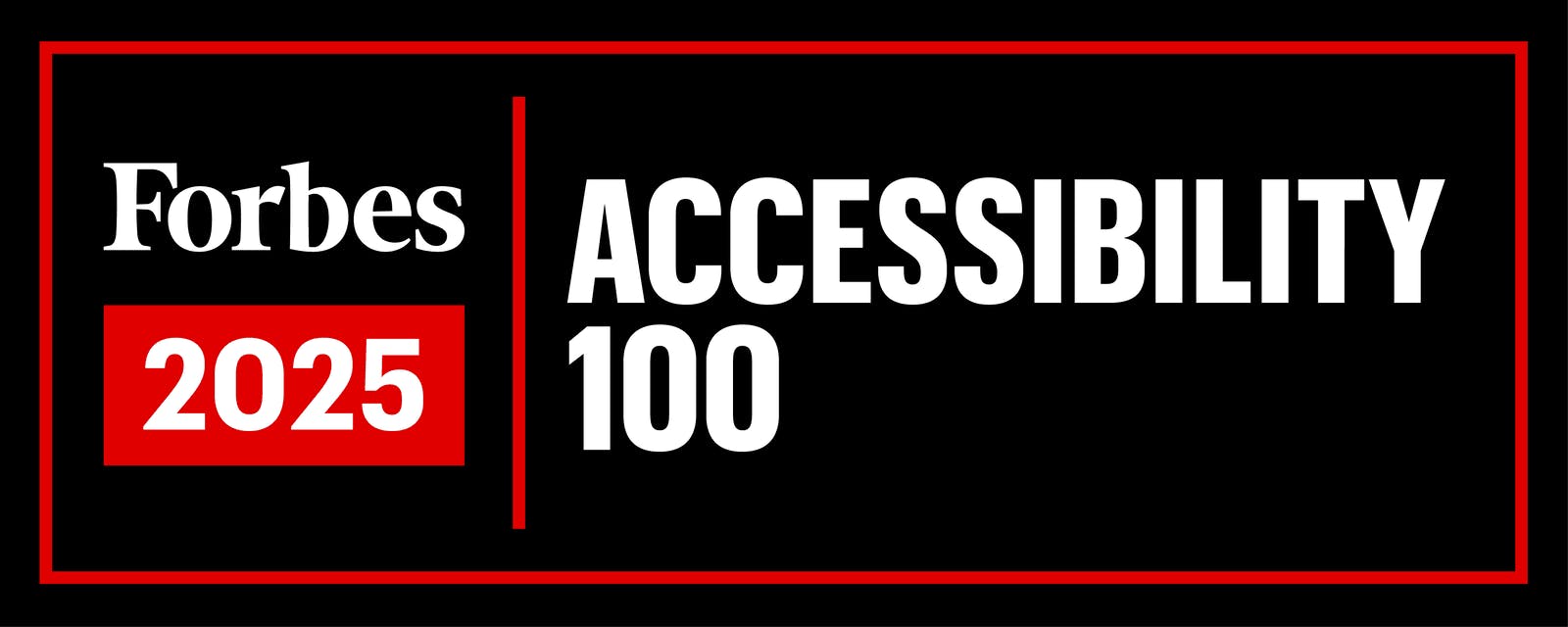 Forbes 2025 Accessibility 100 logo