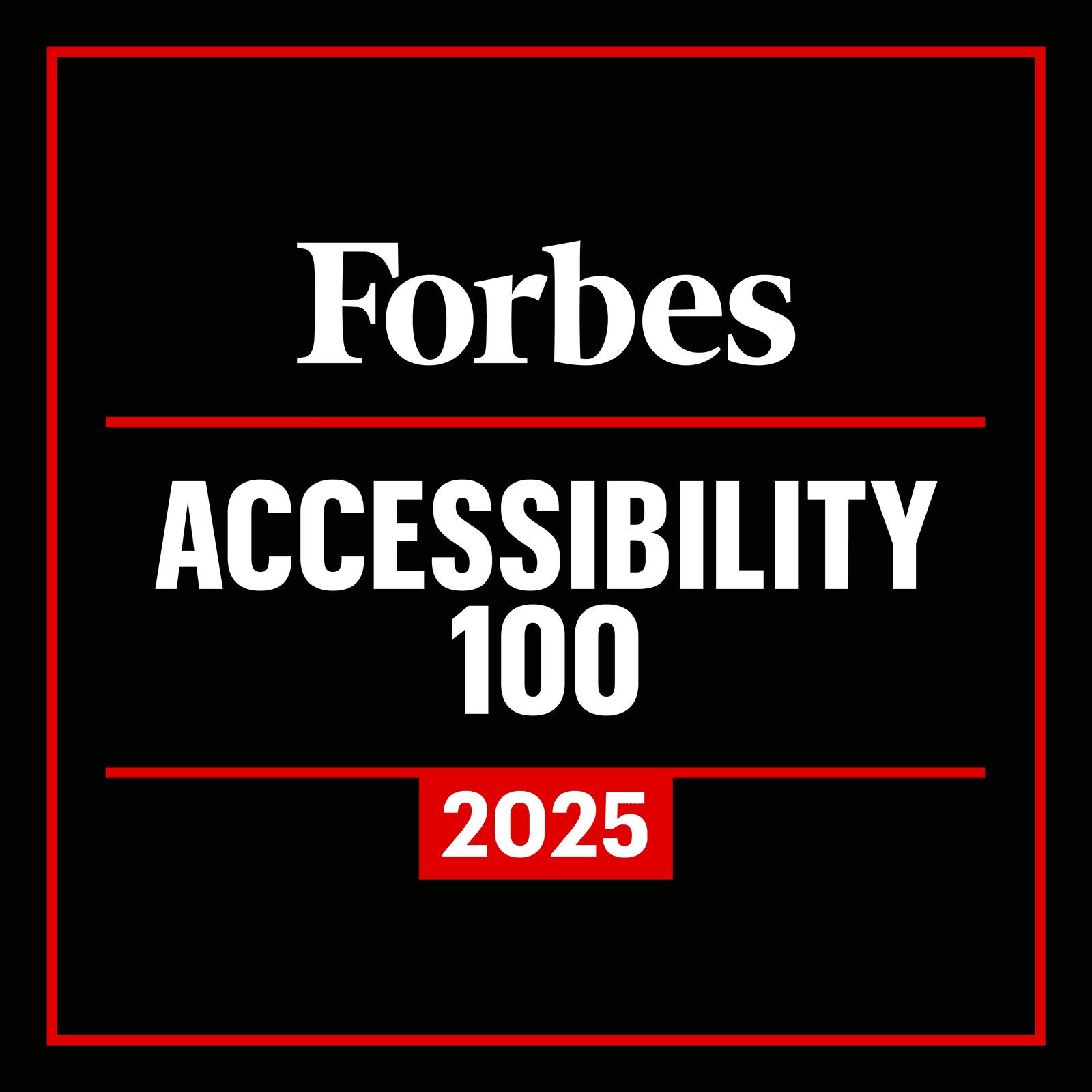 Forbes 2025 Accessibility 100 logo