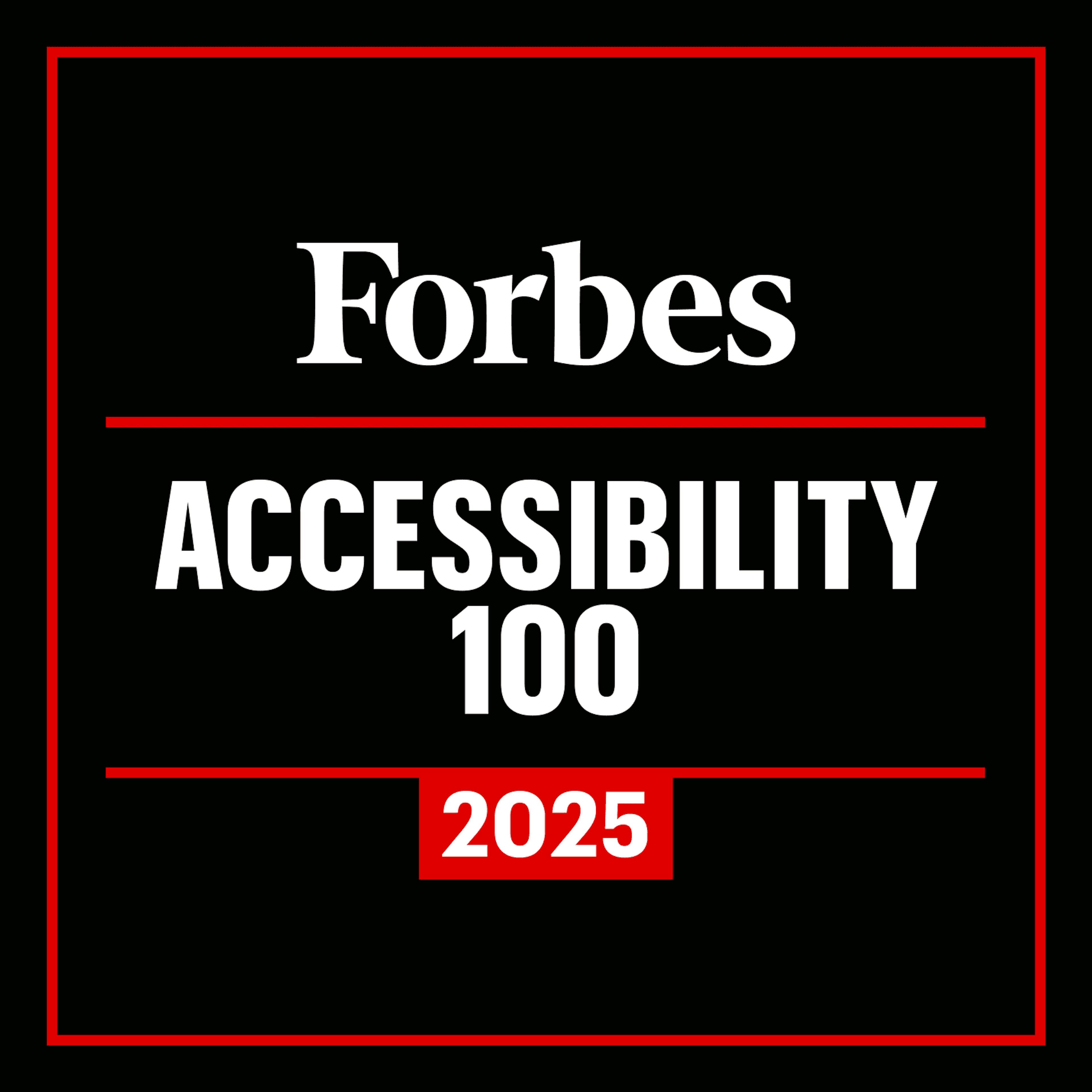 Forbes 2025 Accessibility 100 logo 
