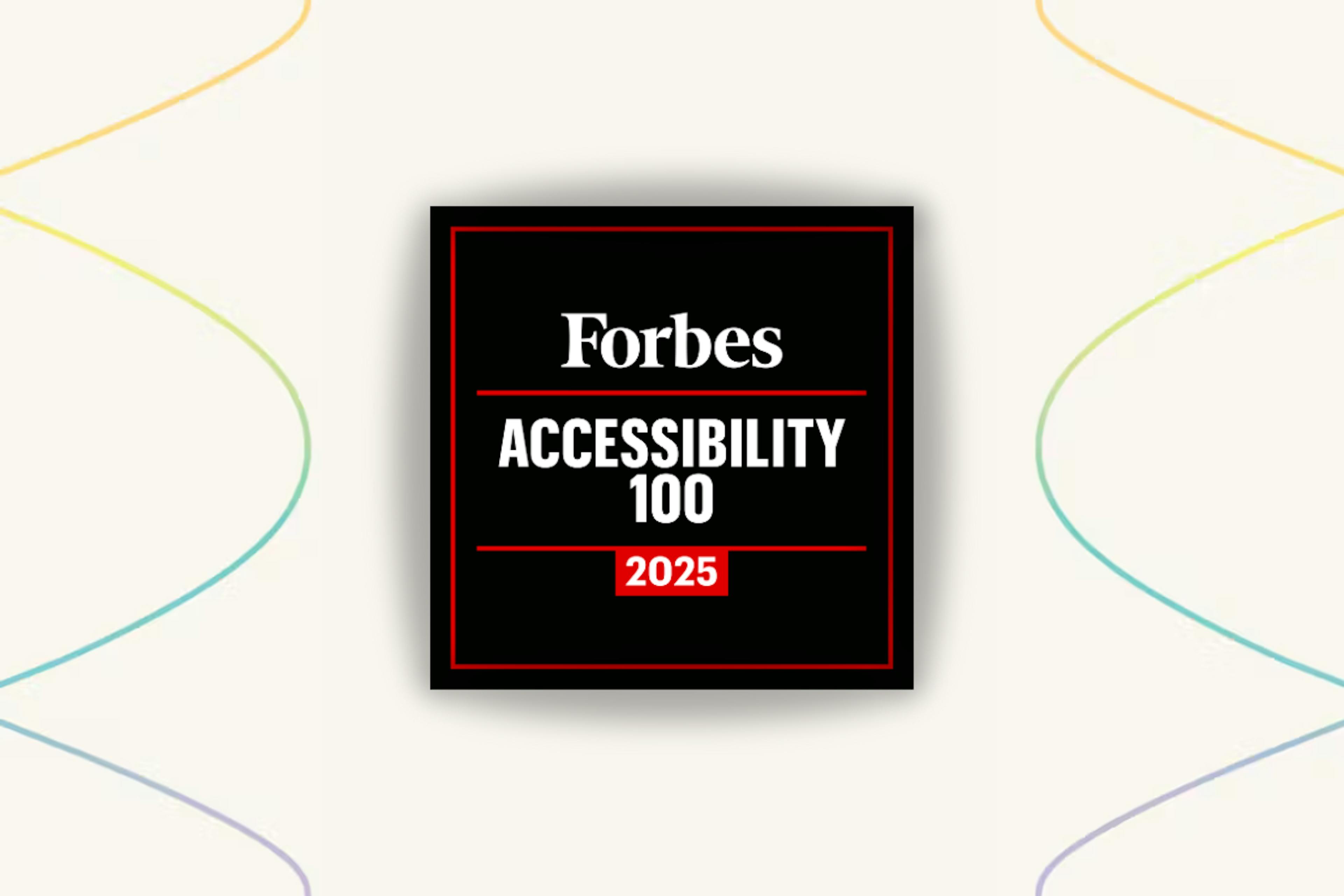 Forbes Accessibility Logo on an Everway backrgound