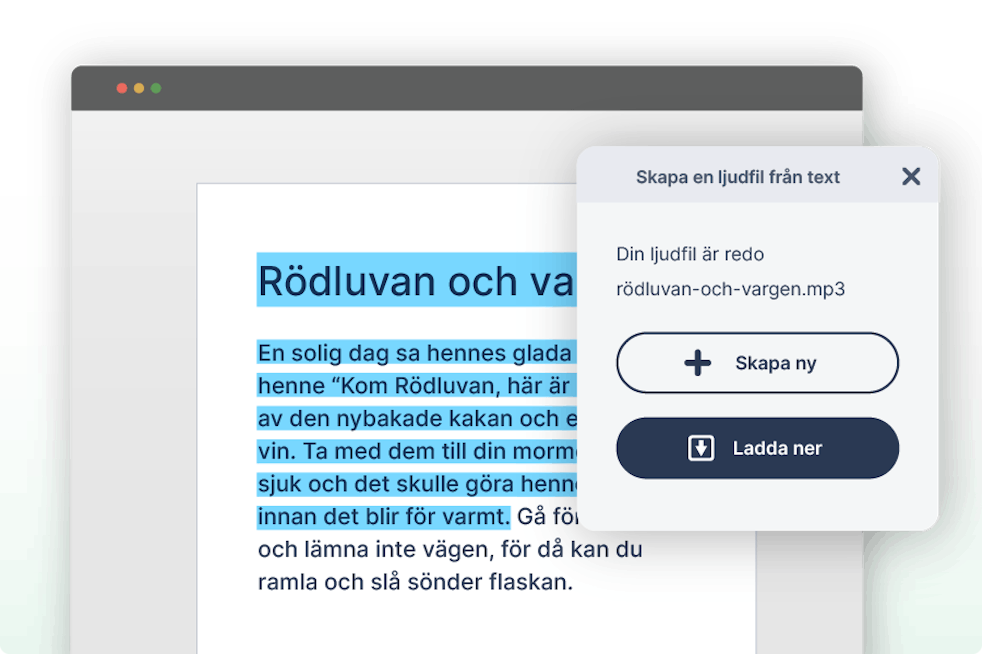 LexiFlow Skapa ljudfiler