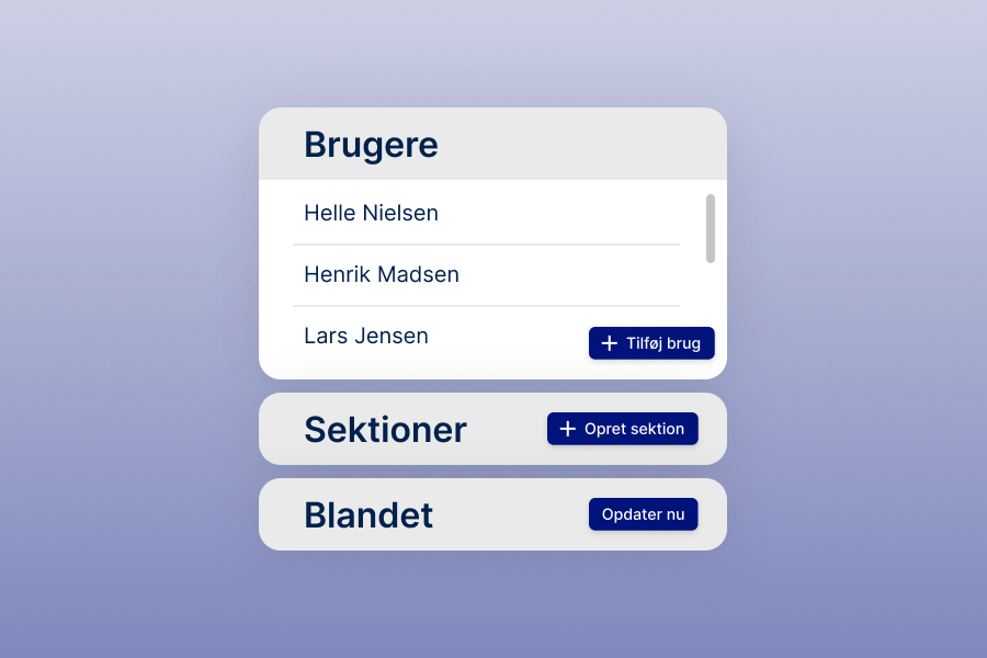 Brugere UI