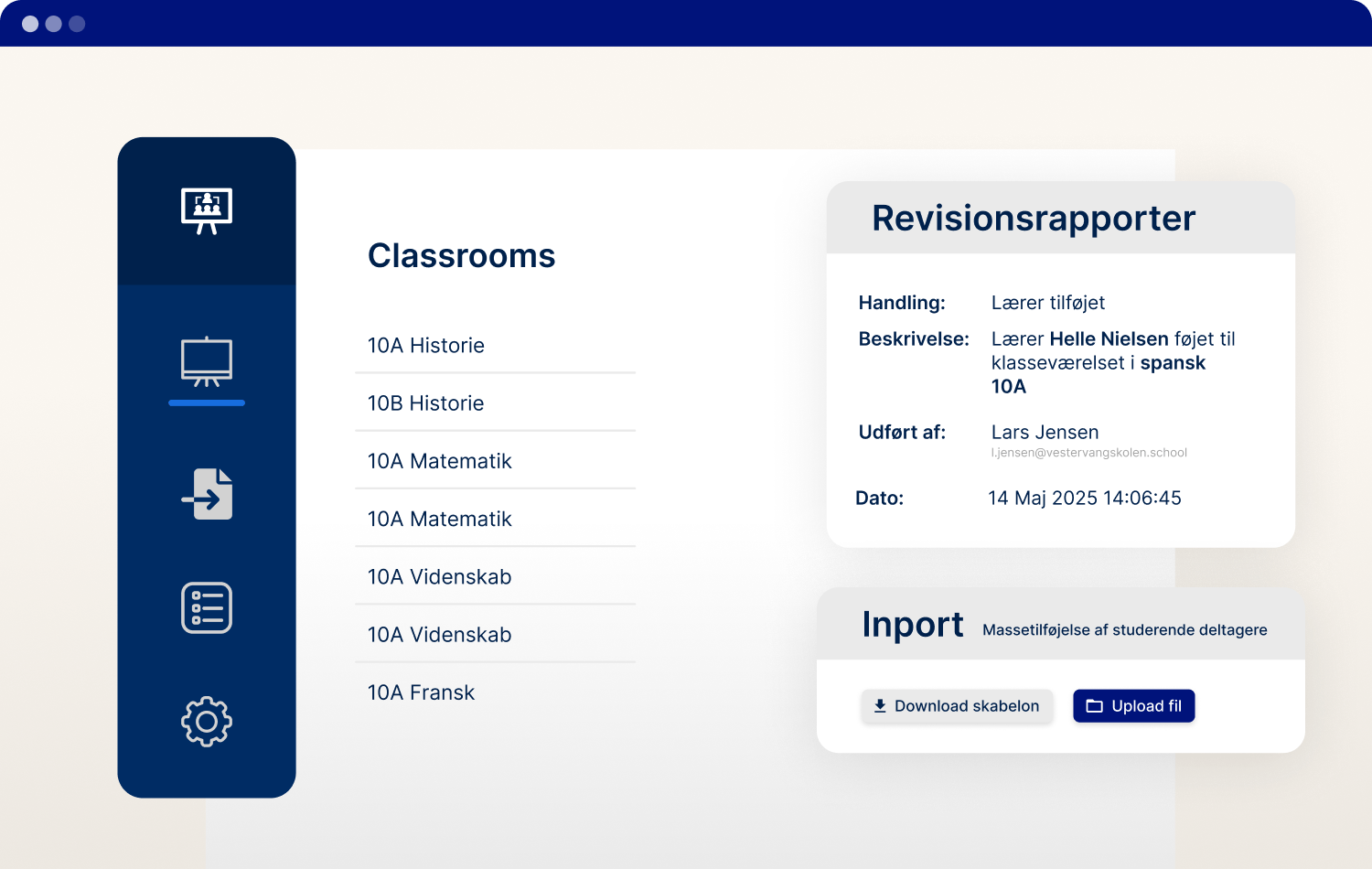 Classroom Manager Product UI
