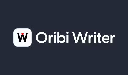 Oribi Writer-logotyp på svart bakgrund
