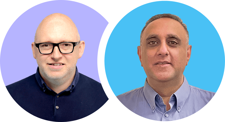Alan Sharpe and Jugit Chima headshots