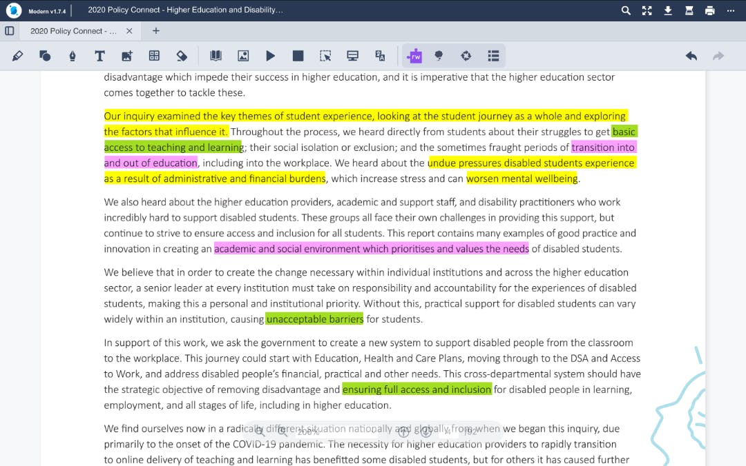 New OrbitNote highlight feature