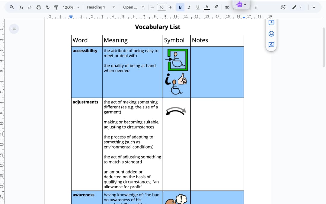 Orbitnote's new Collect Vocabulary feature