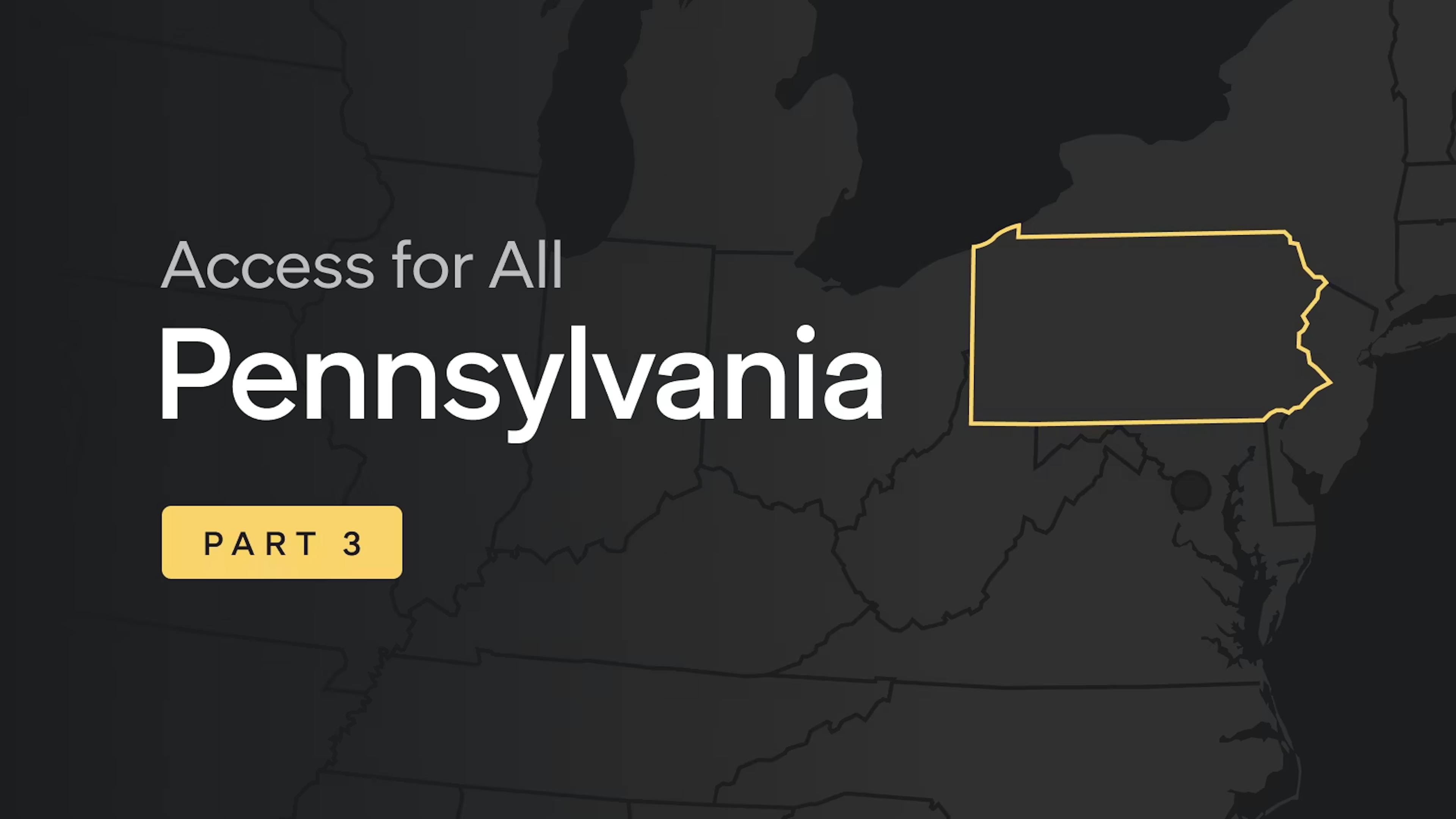 Access for all Pennsylvania Part 3 with Pennsylvania State Map 